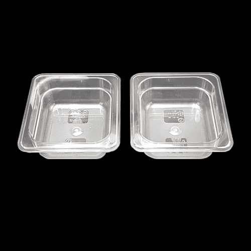 투명한 사각플라스틱그릇(2개1조)