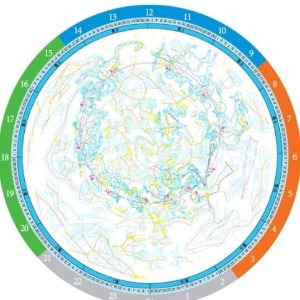 북반구 야광 별 지도(성도)